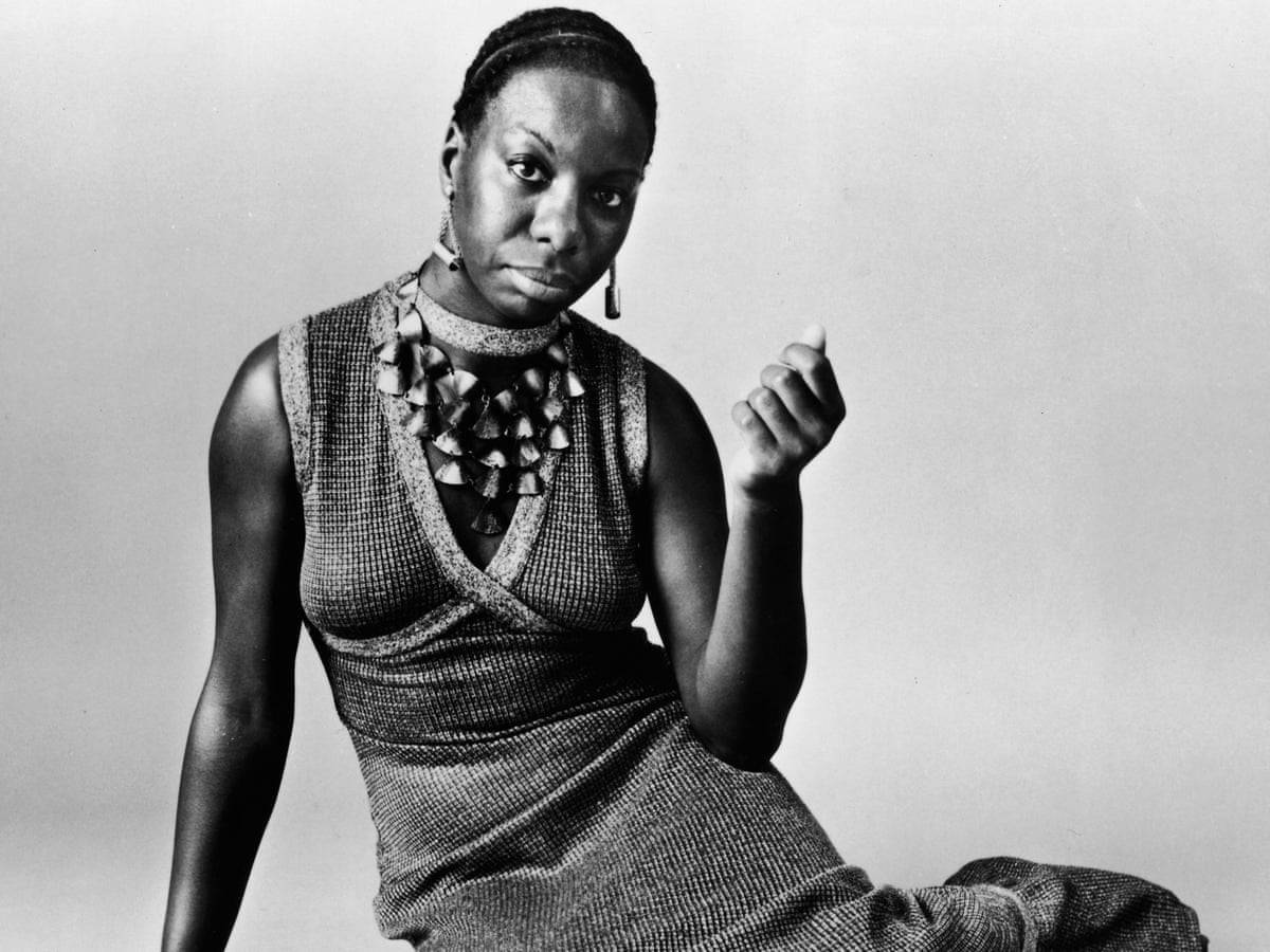 Nina Simone 1968 Studio Portrait Background