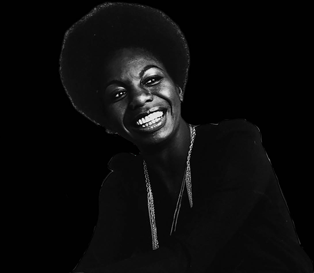 Nina Simone Black And White Celebrity Smile