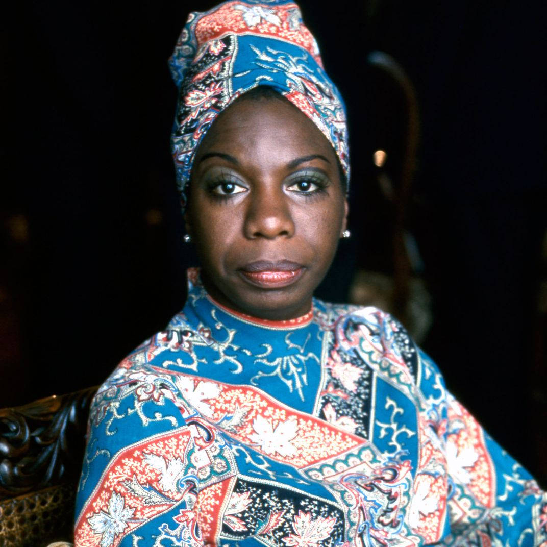 Nina Simone Black Woman Activist Fashion Background