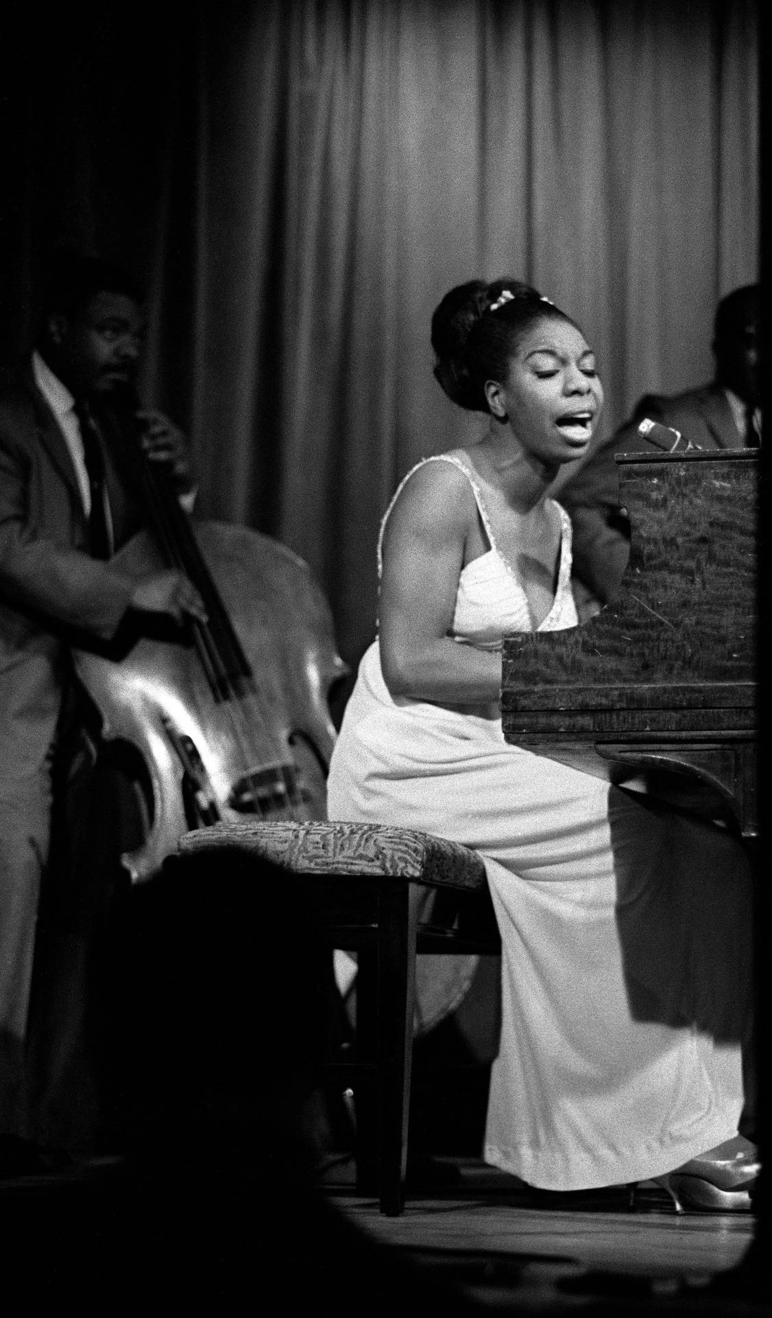 Nina Simone Playing Piano 1965 London Background