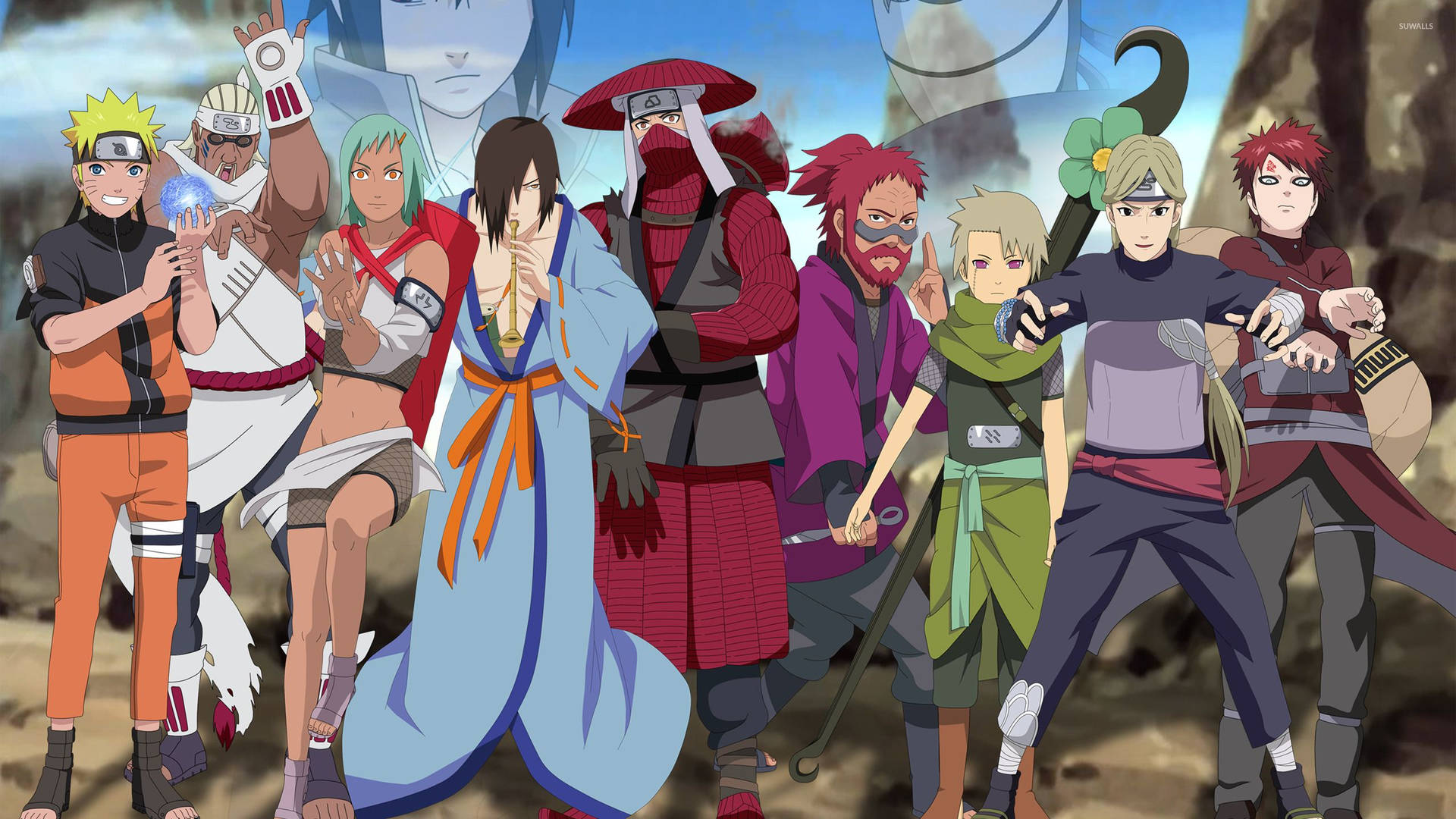 Nine Jinchuuriki Of Naruto Shippuden Background
