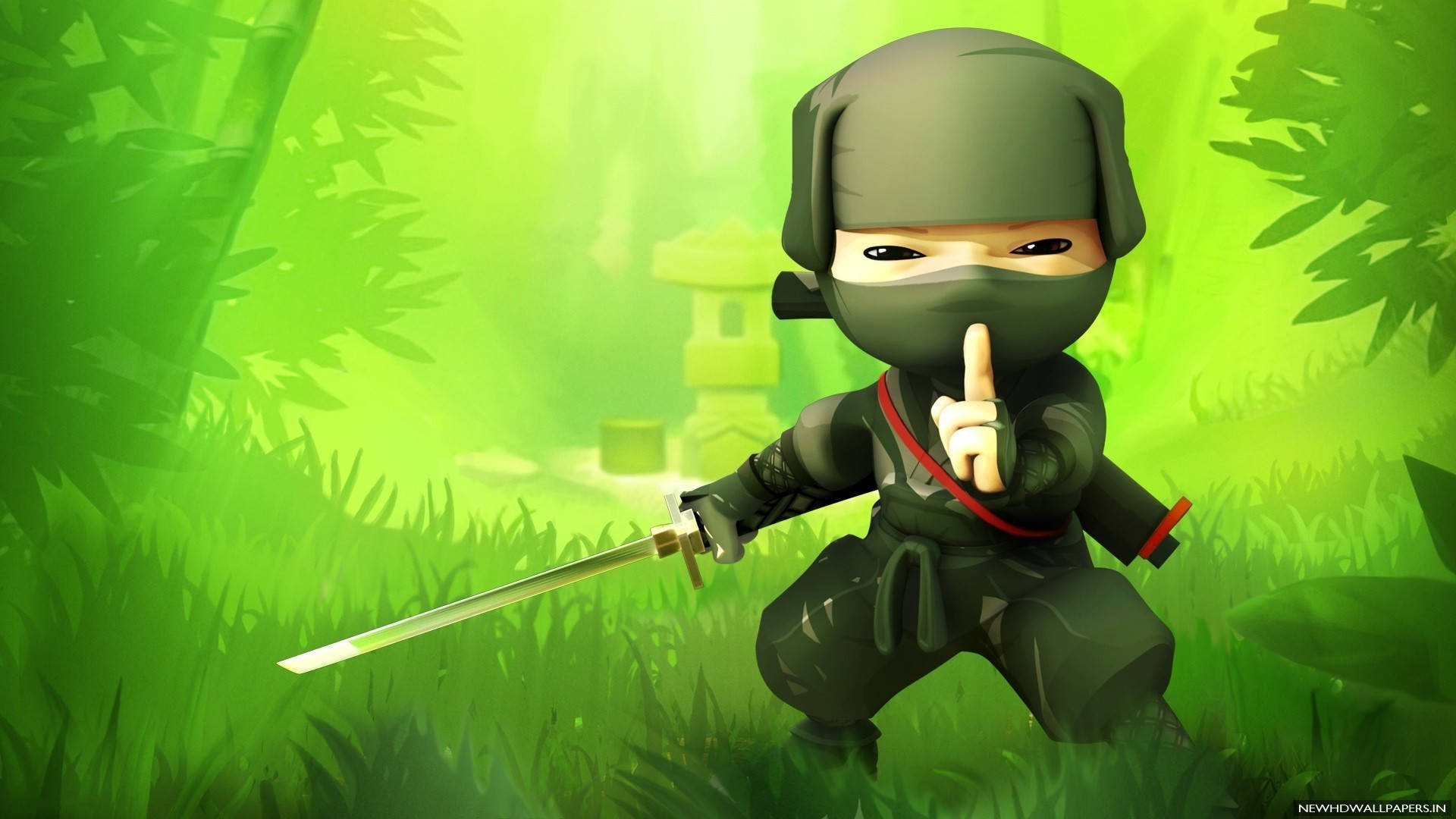 Ninja 4k Cartoon Background