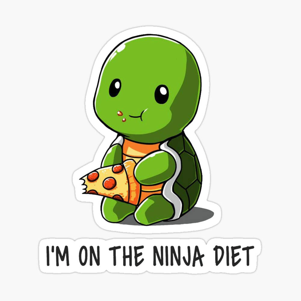 Ninja Diet Cute Turtle Background