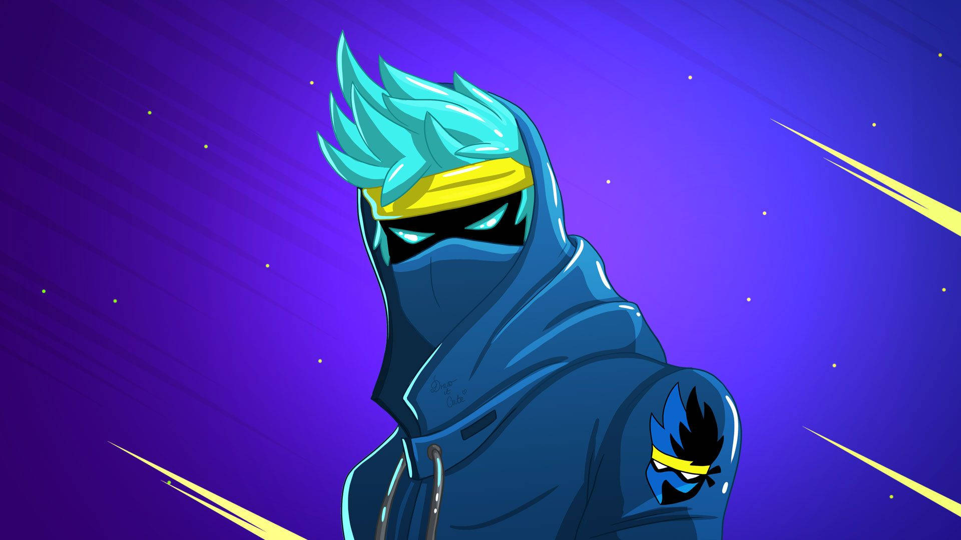 Ninja Fortnite Fanart Background