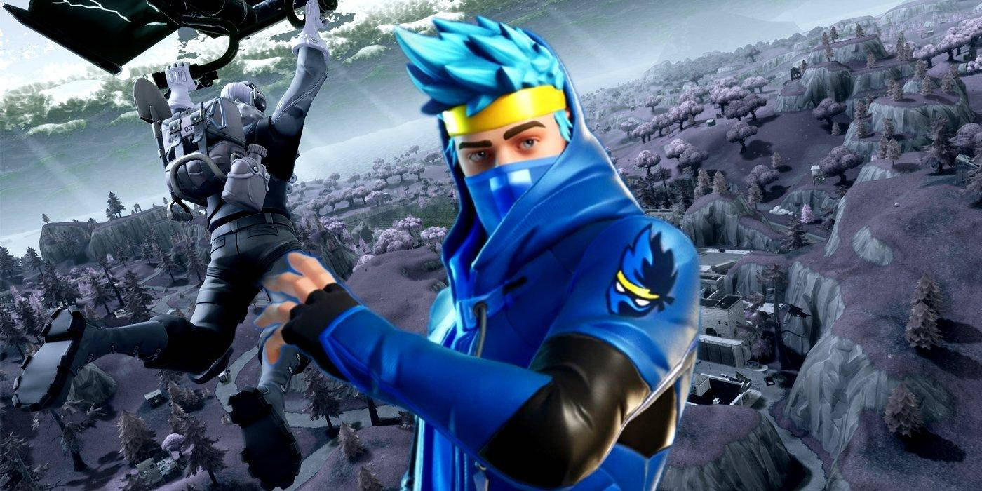 Ninja Fortnite Gliding Background