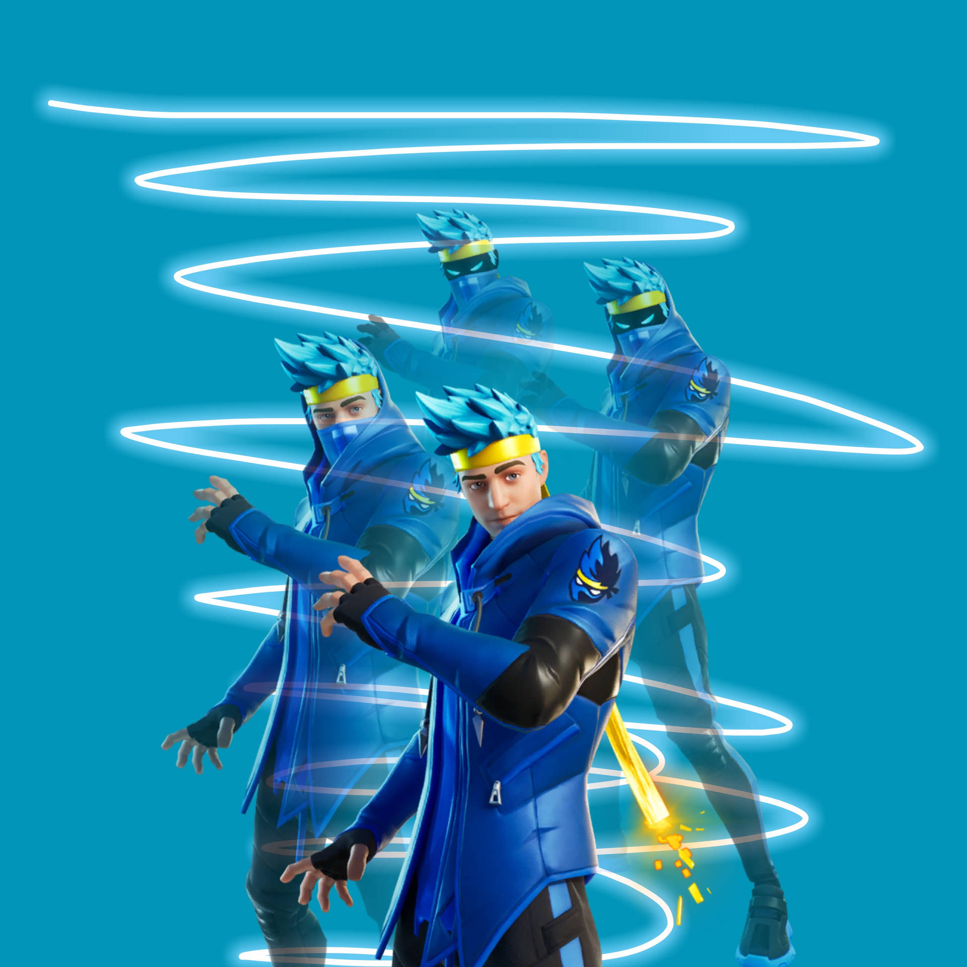 Ninja Fortnite Neon Background
