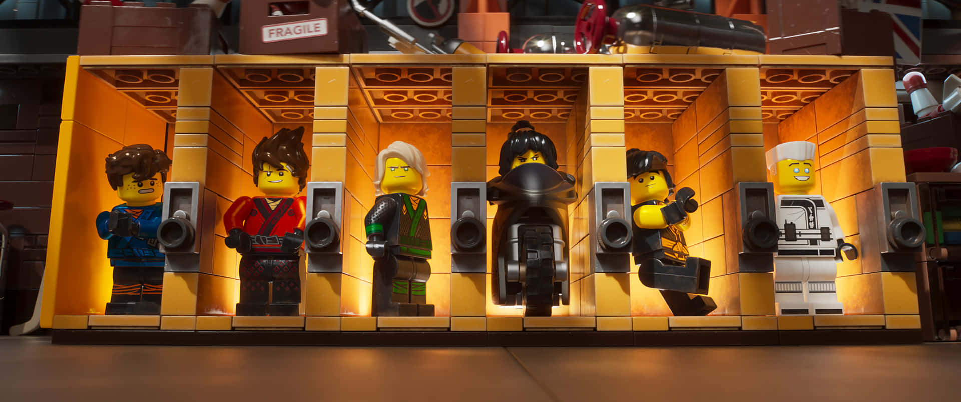 Ninjas In Cubicles From The Lego Ninjago Movie Background
