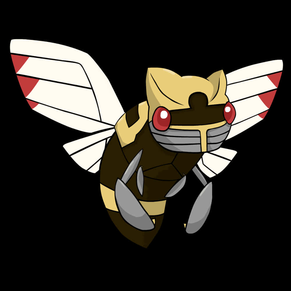 Ninjask Against White Background Background