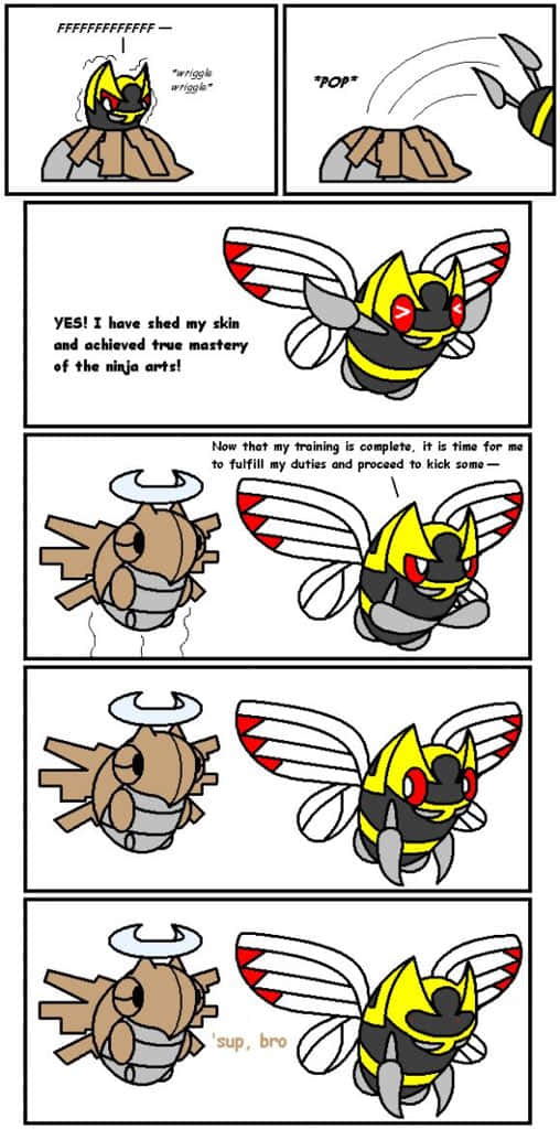Ninjask And Shedinja Comic Strip Background