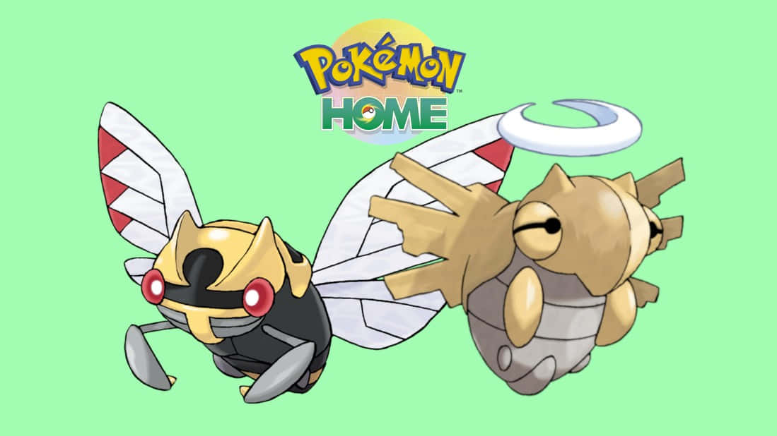 Ninjask And Shedinja Pokémon Home Logo Background
