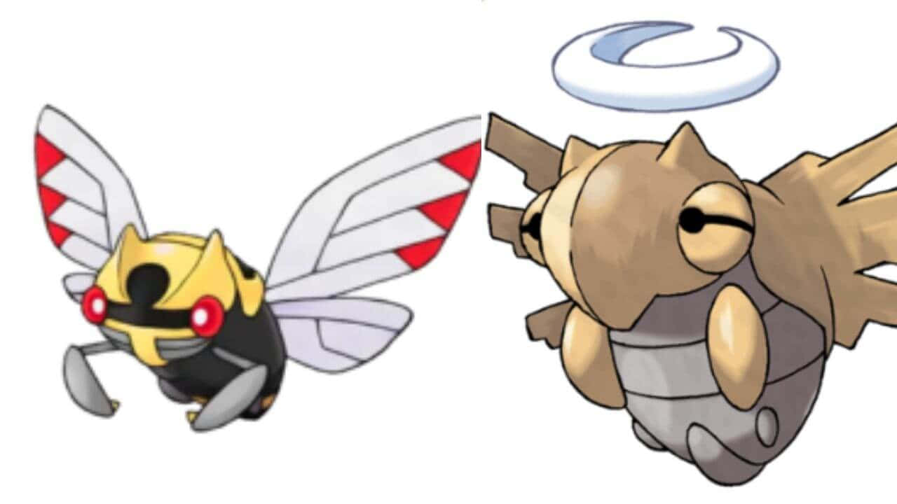 Ninjask And Shidenji White Background Background