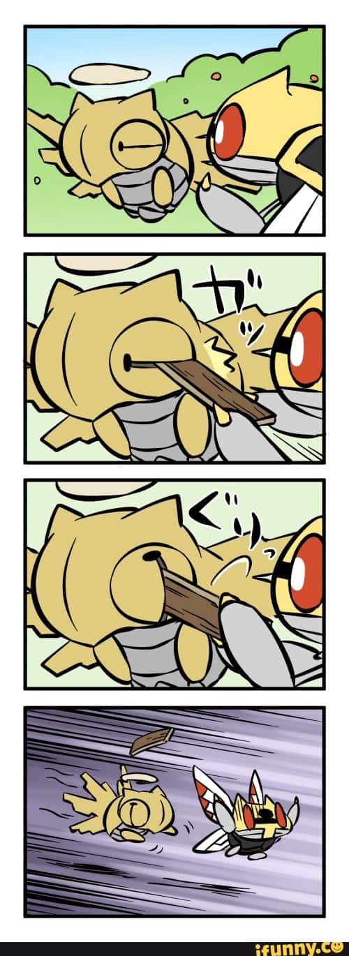 Ninjask Poking Shidenji Eye Comic Background