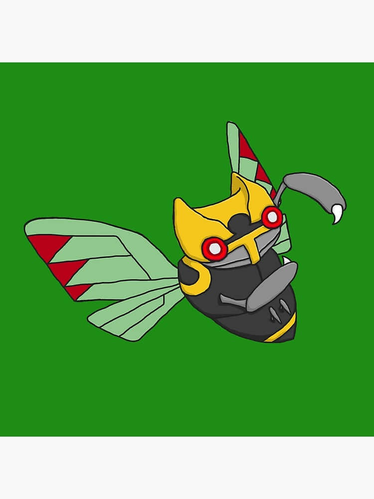 Ninjask With Green Background