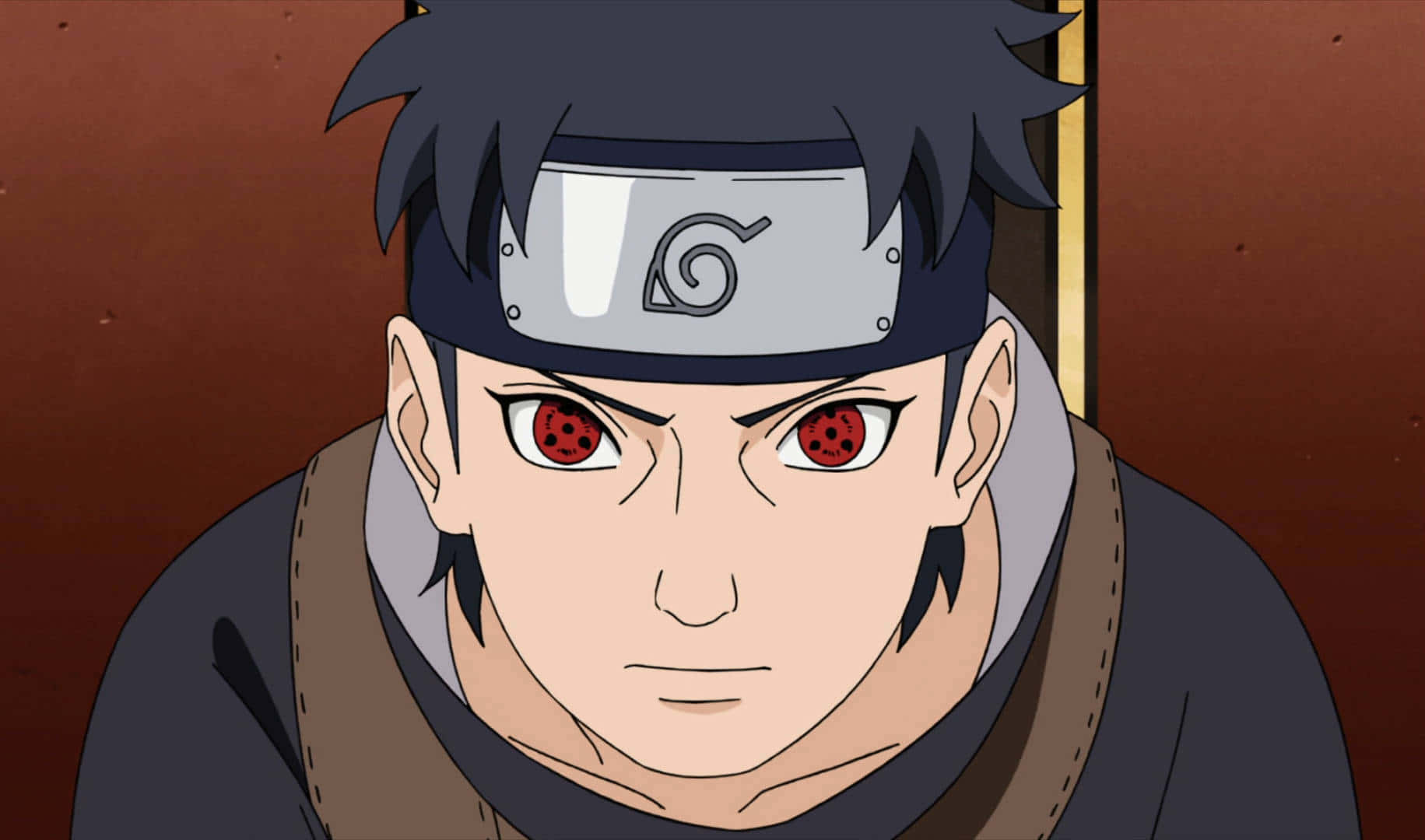 Ninjawith Red Sharingan Eyes Background