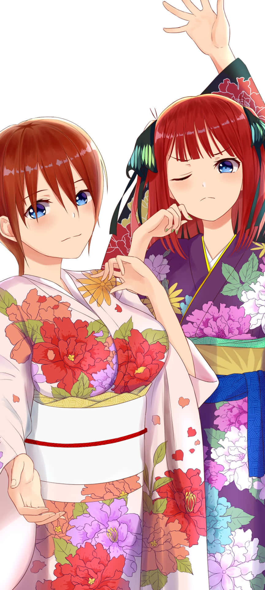 Nino And Ichika From The Quintessential Quintuplets Background