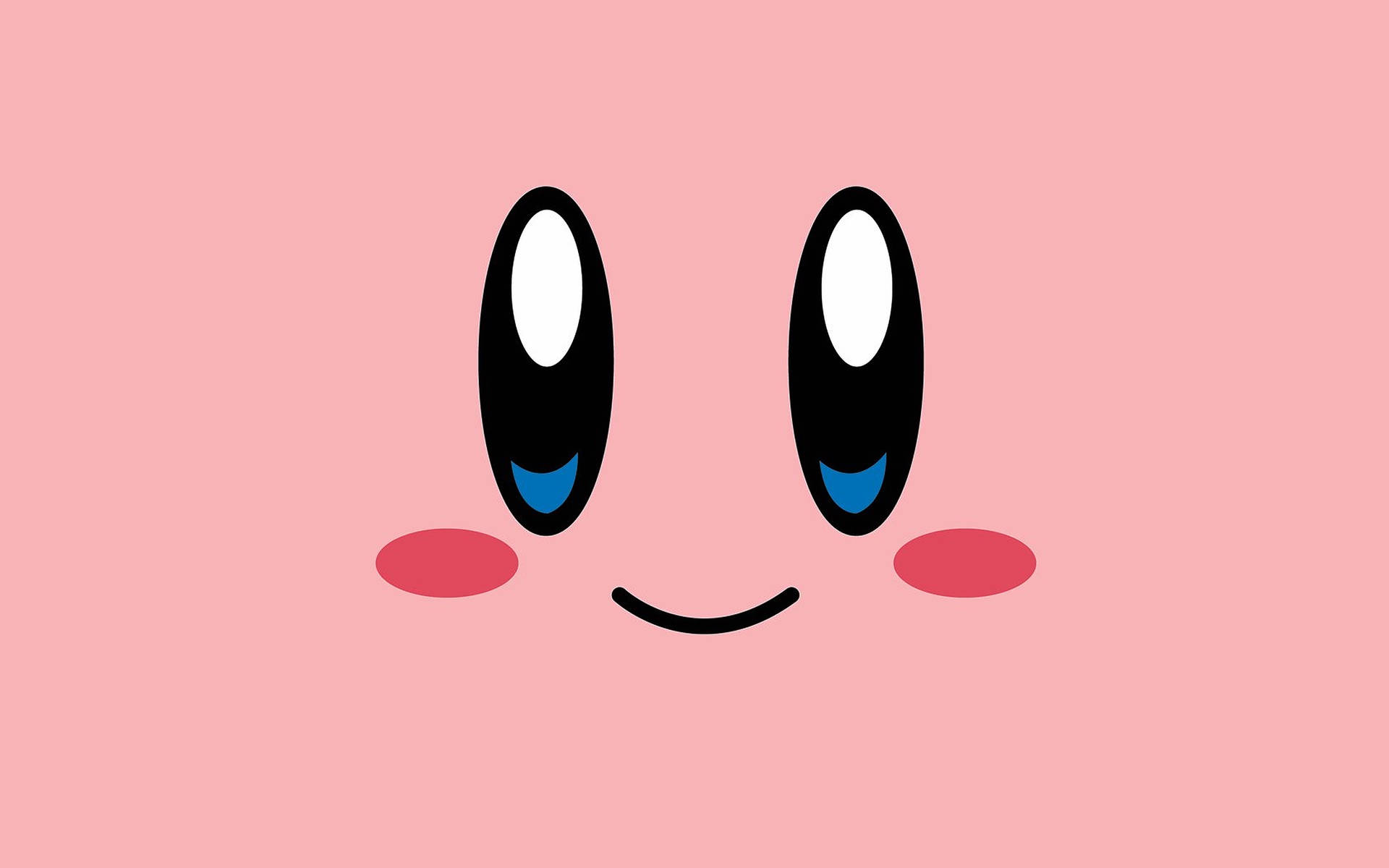 Nintendo Character Cute Kirby Face Background