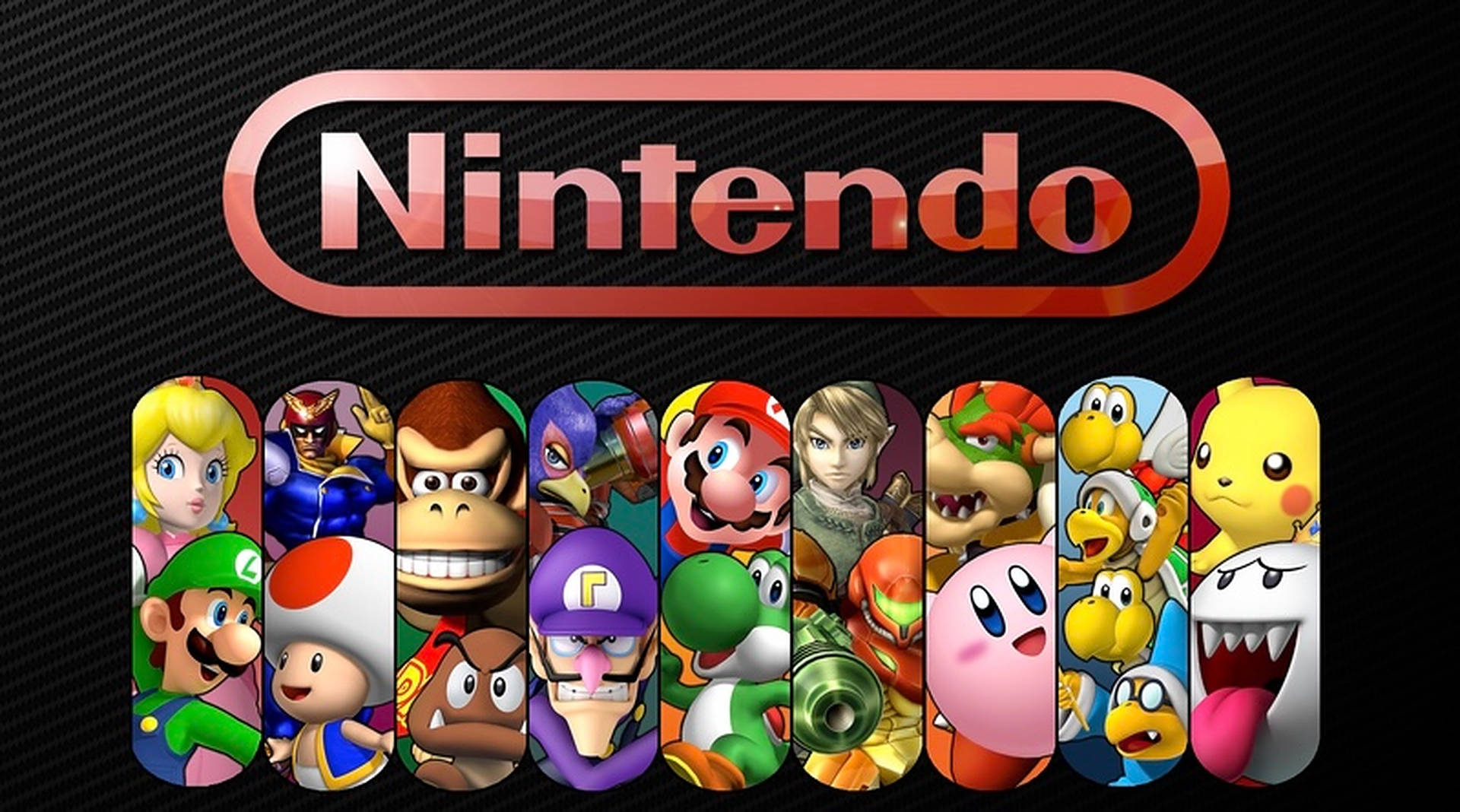 Nintendo Characters Logo Background