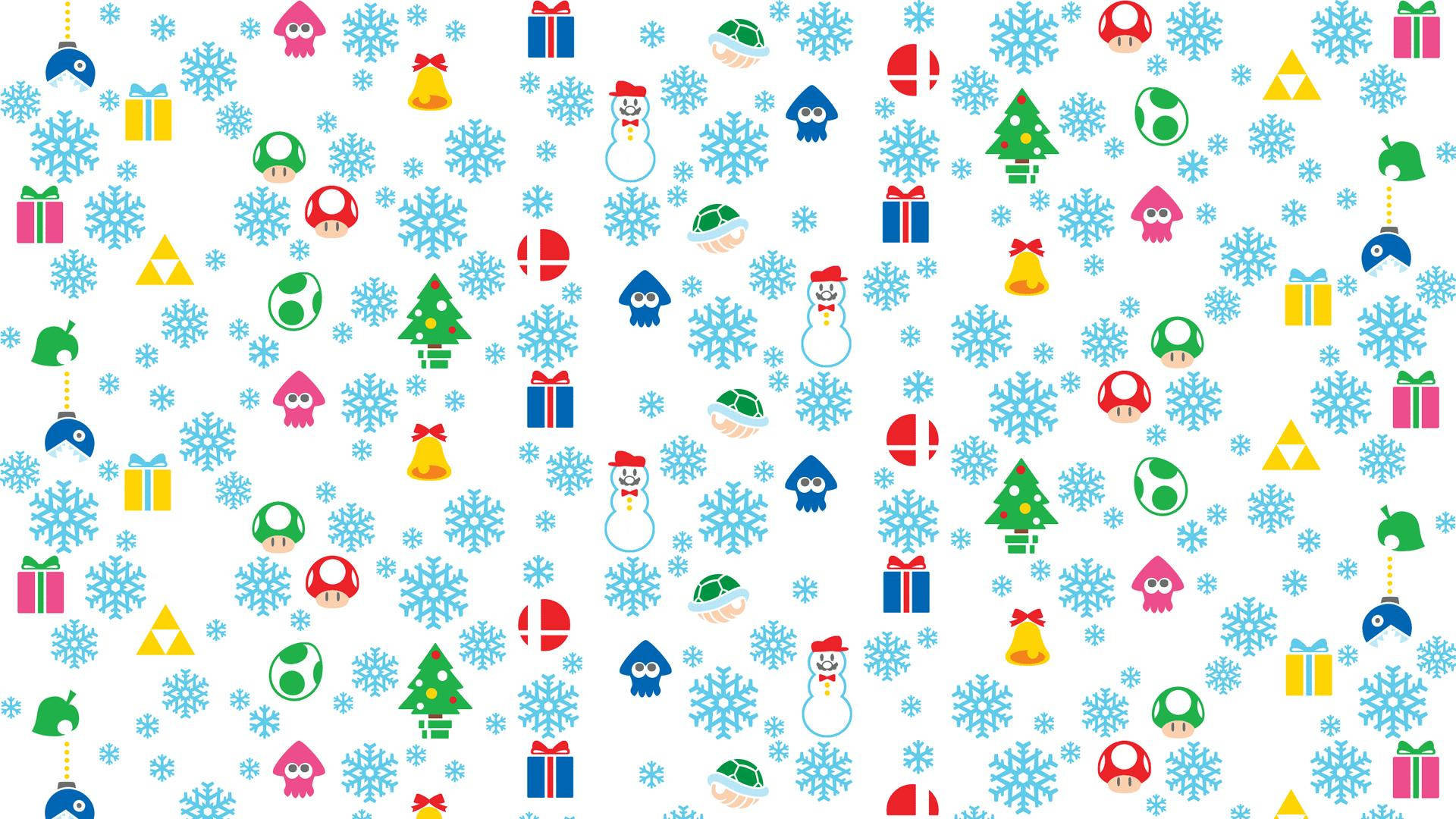 Nintendo Christmas Pattern Background