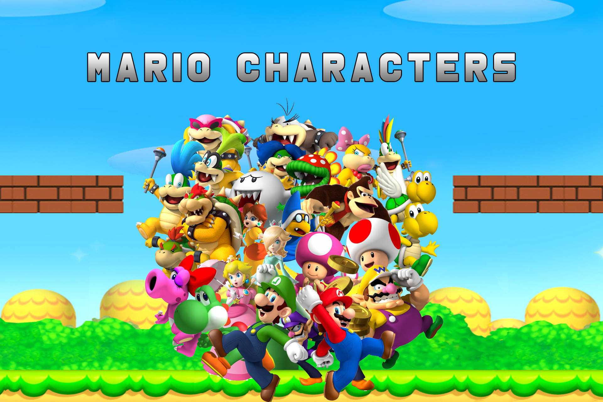 Nintendo Super Mario Characters Background