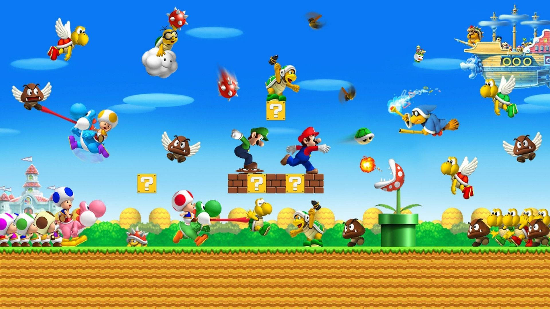 Nintendo Super Mario User Interface Background