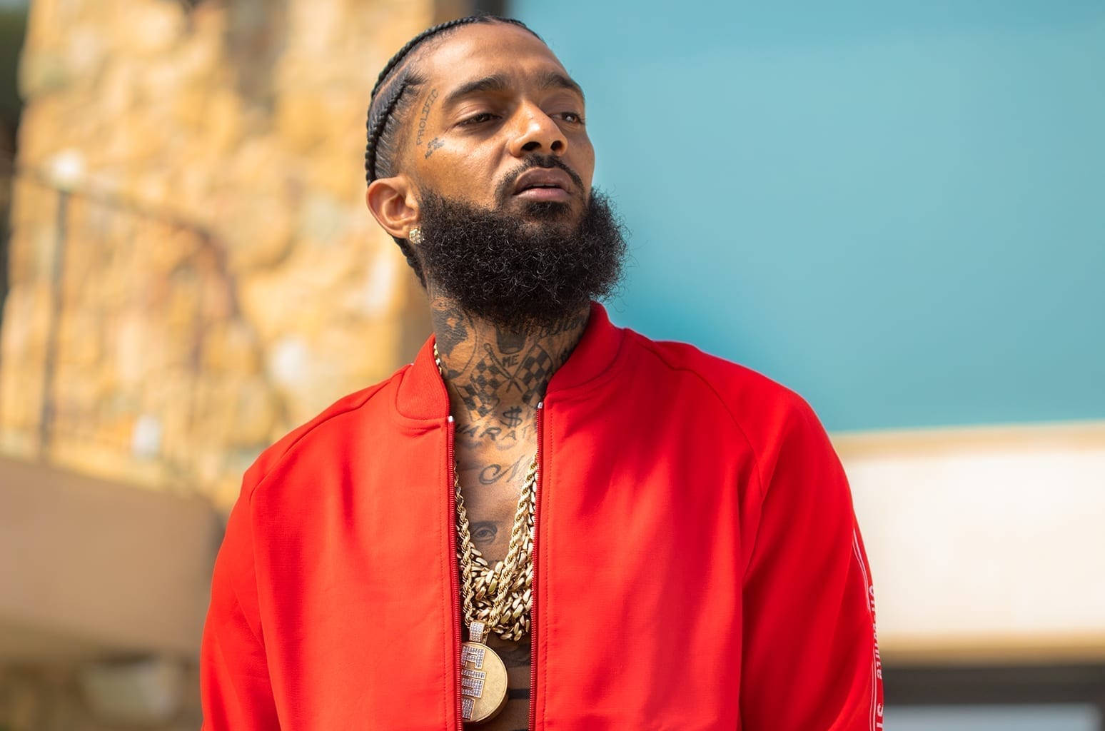 Nipsey Hussle In Red