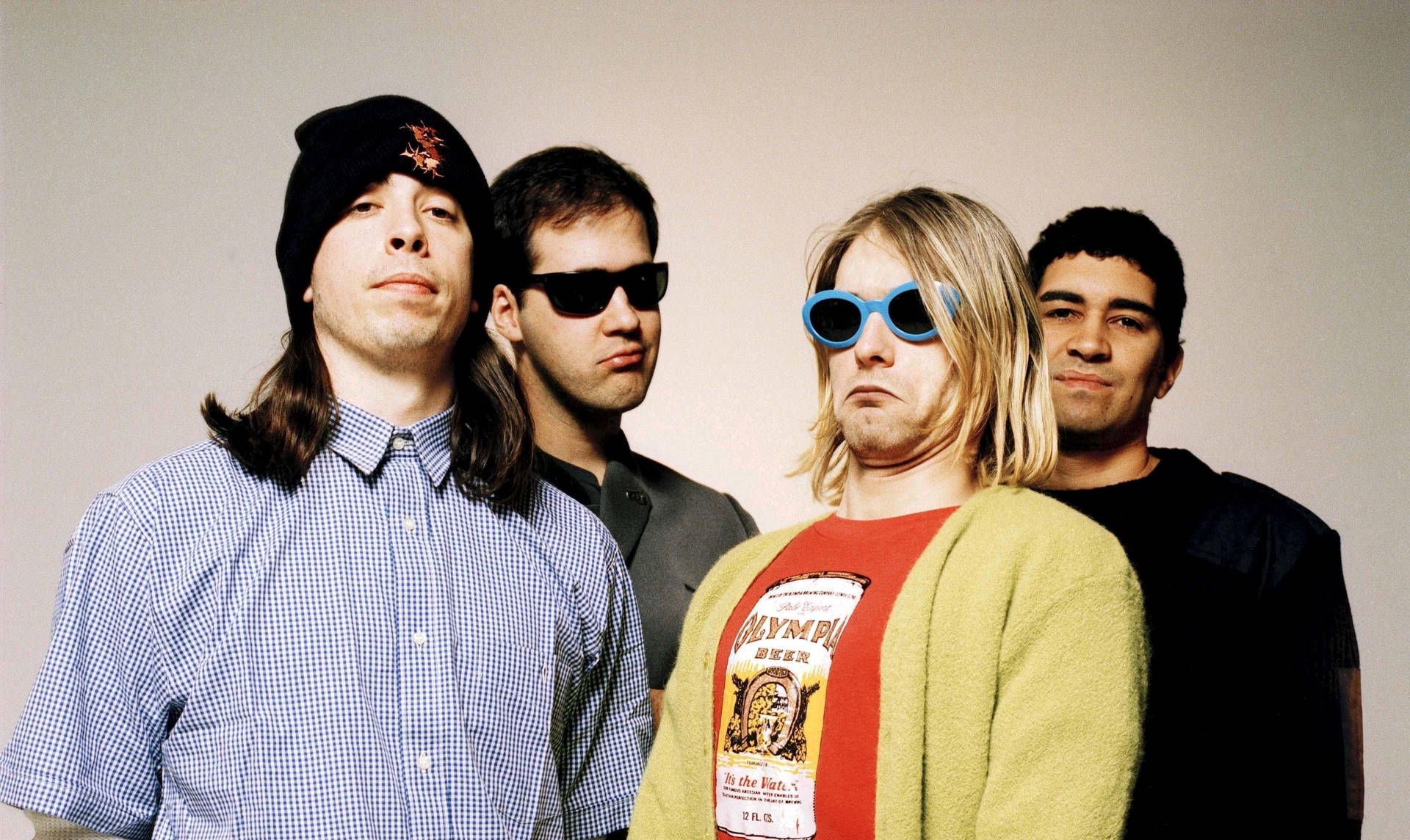 Nirvana 4k Band Group Photo Background