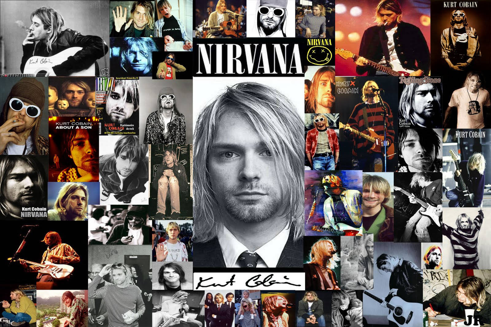 Nirvana 4k Colorful Collage Background