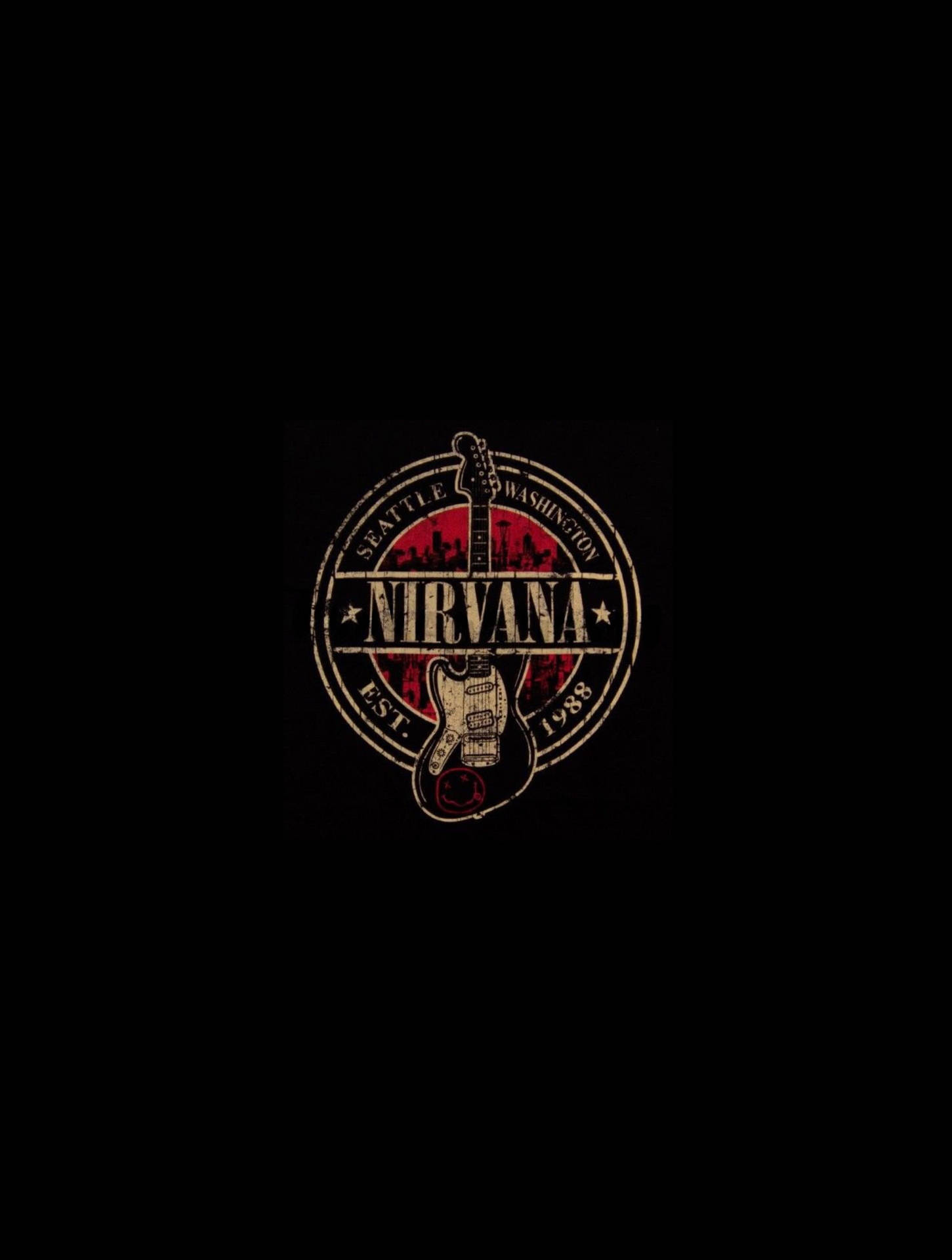 Nirvana Band Logo On A Black Background Background