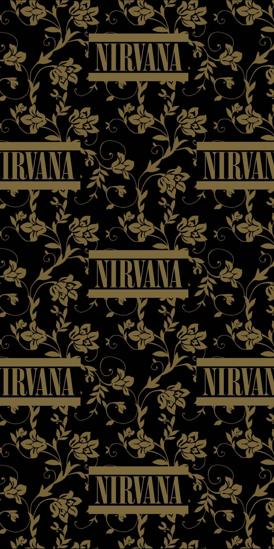 Nirvana Golden Black Background