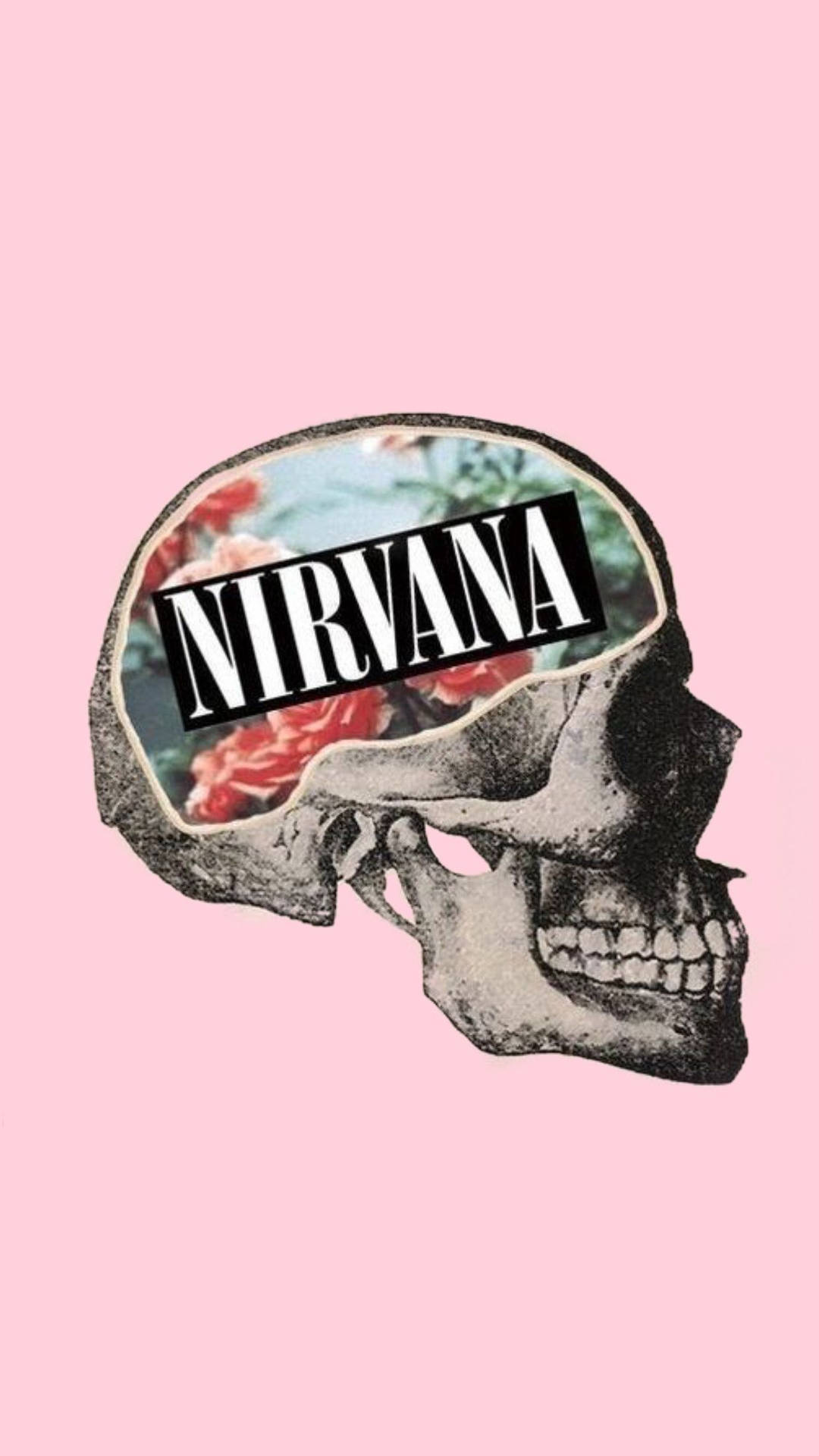 Nirvana Grey Skull Background
