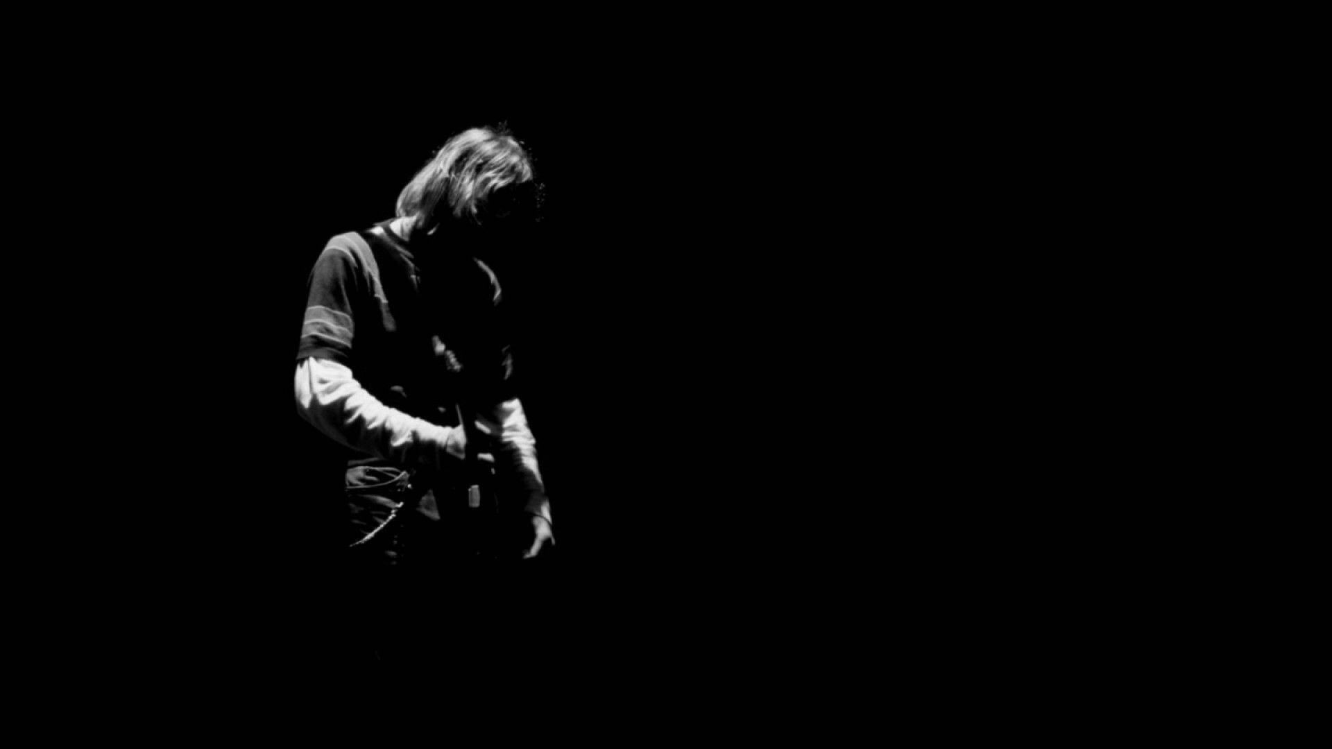 Nirvana Kurt Cobain Playing Guitar Background