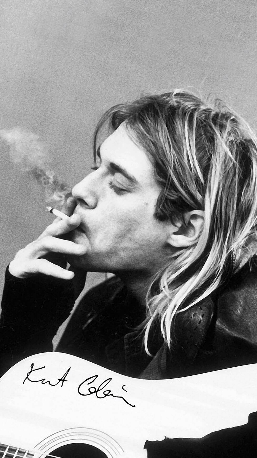 Nirvana Kurt Cobain Smoking Background