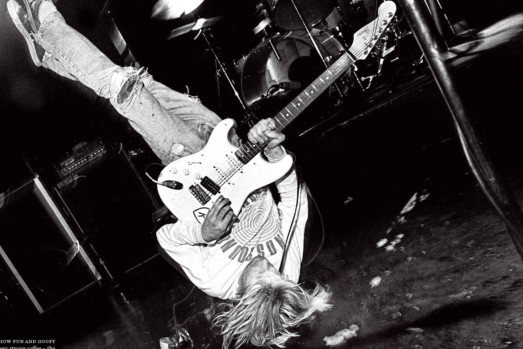 Nirvana Kurt Rocking His Guitar