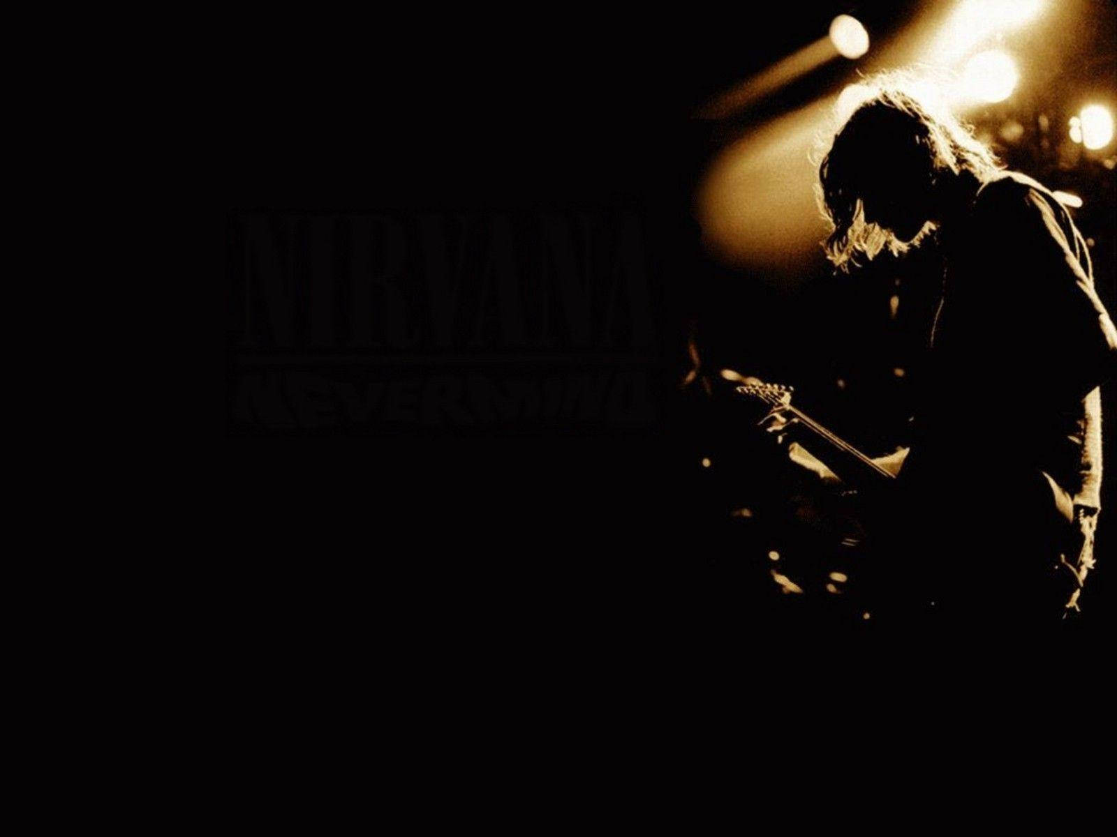 Nirvana Kurt Silhouette Background