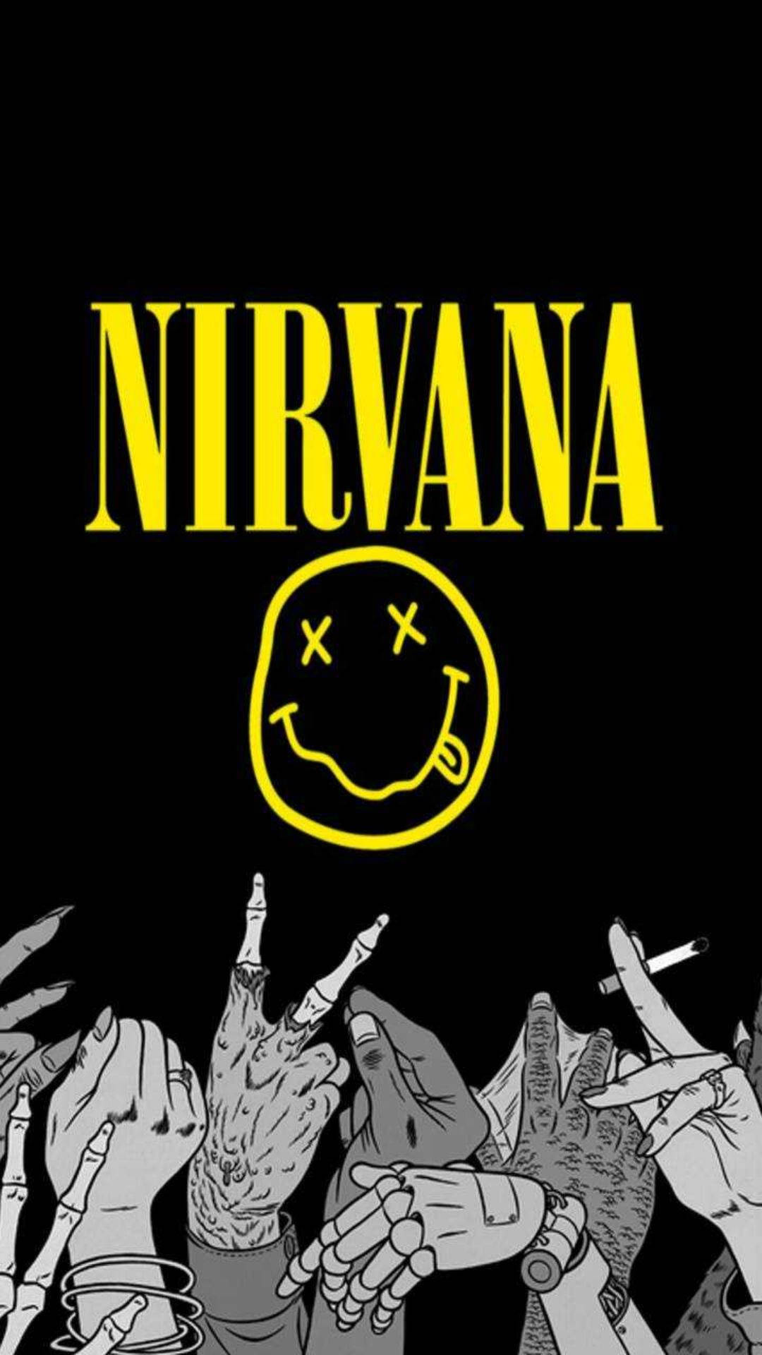 Nirvana Smiley Face Logo Background