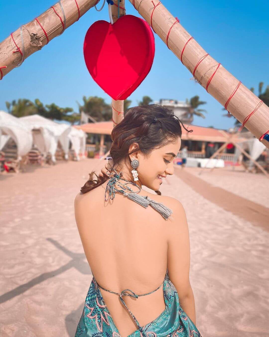 Nisha Guragain Posing Elegantly In Sand