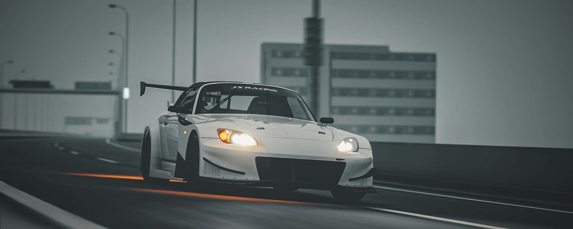 Nissan 180 Sx On Highway Background