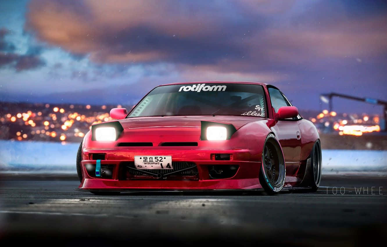 Nissan 180 Sx Red Background