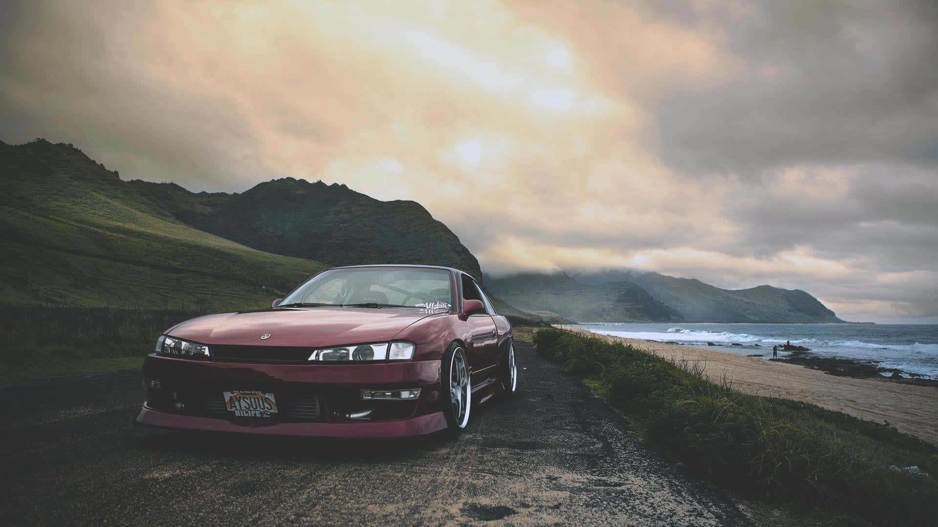 Nissan 180 Sx Red Background