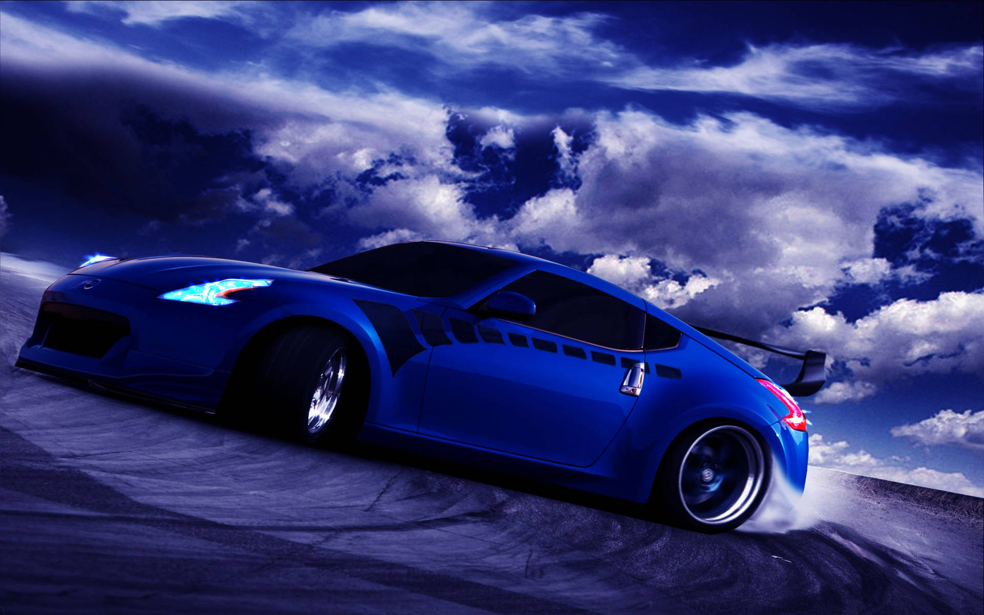 Nissan 370z With Clouds