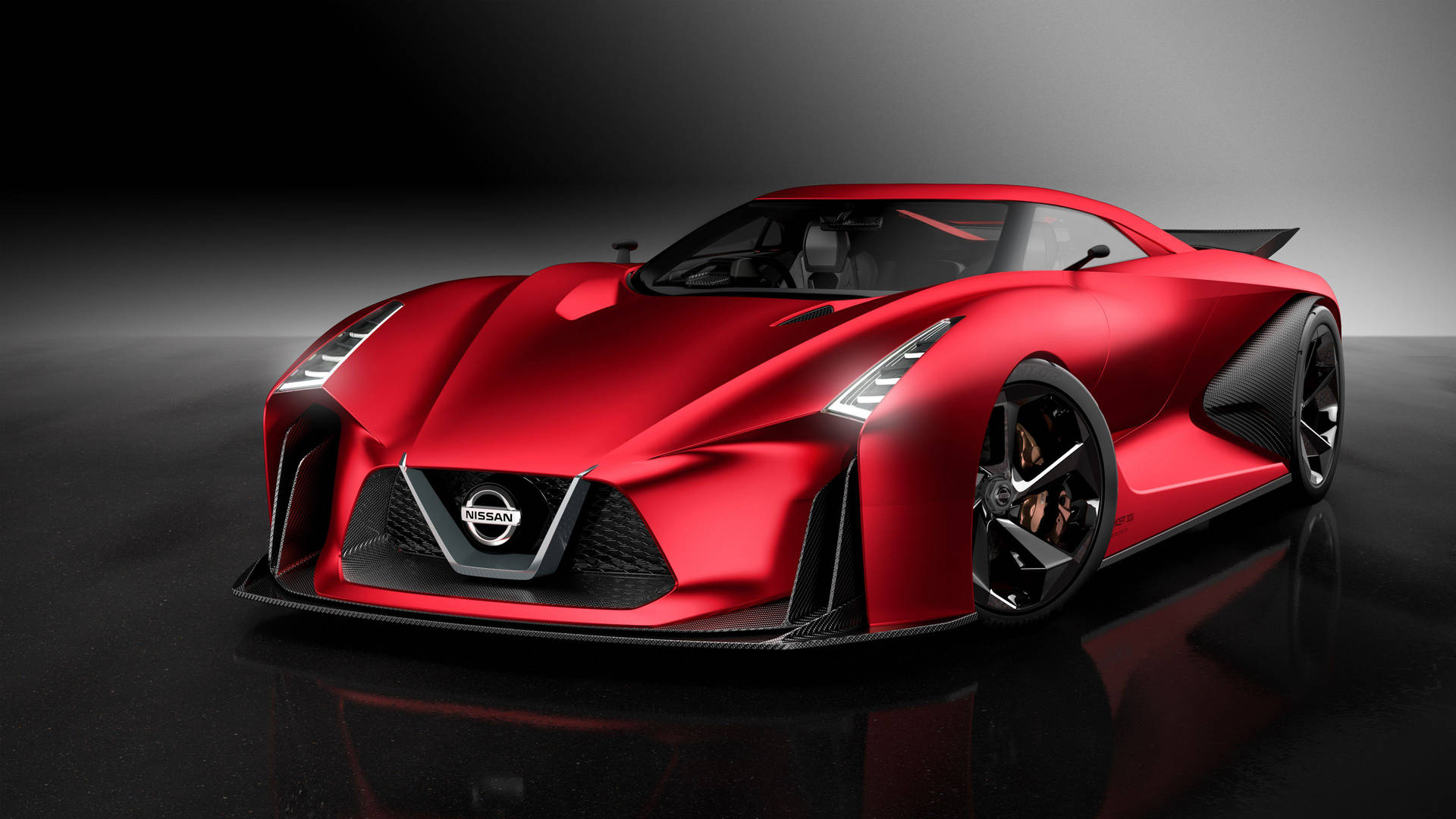 Nissan Red Sports Car Background