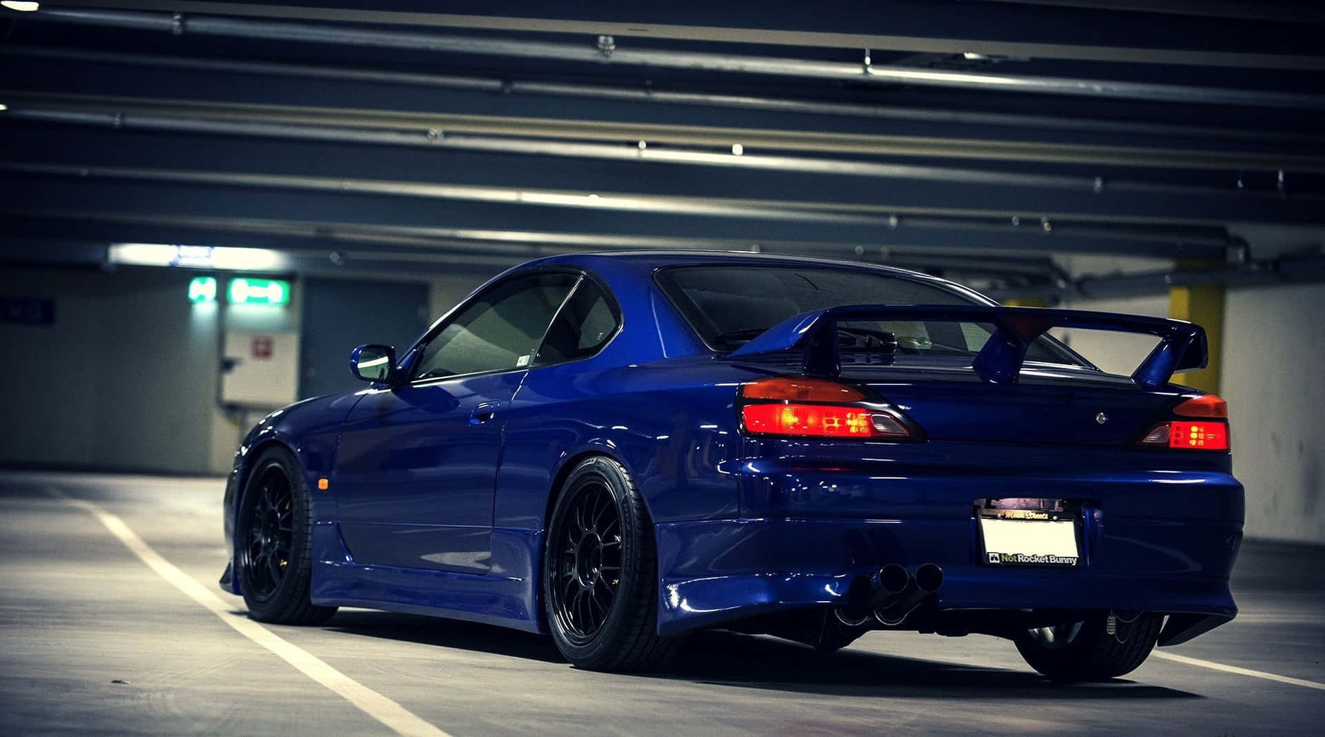 Nissan Silvia S15 Electric Blue Paint Background