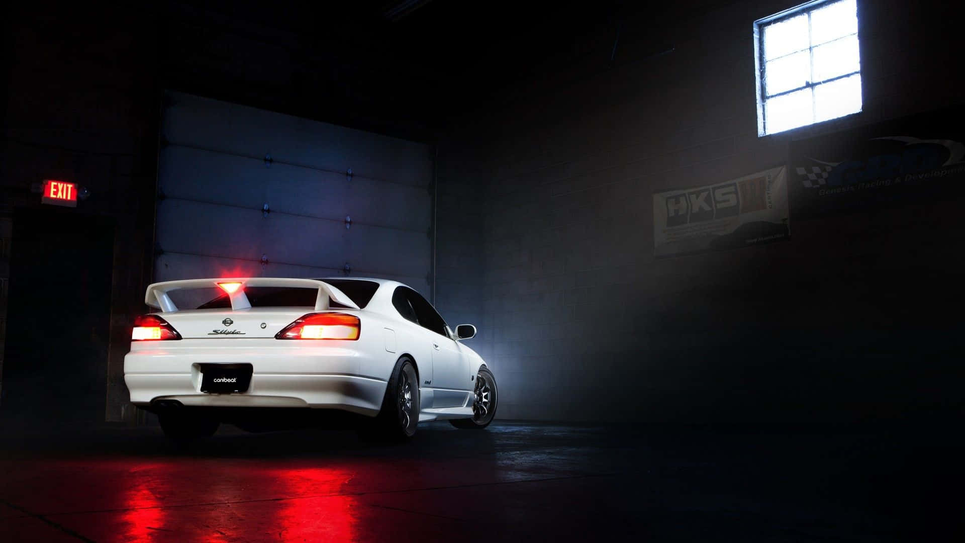 Nissan Silvia S15 Illuminated Tail Lights Background