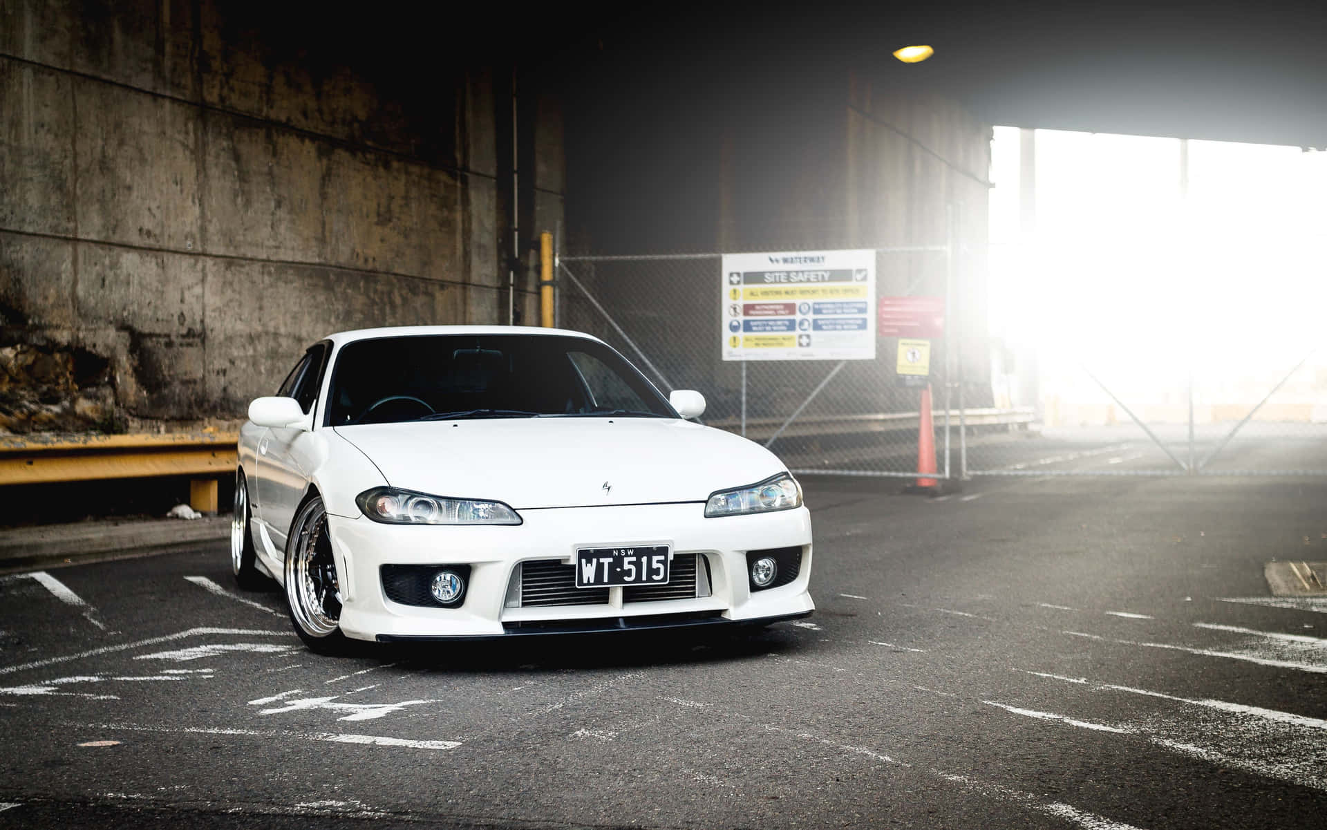 Nissan Silvia S15 Soaring Through The Streets Background