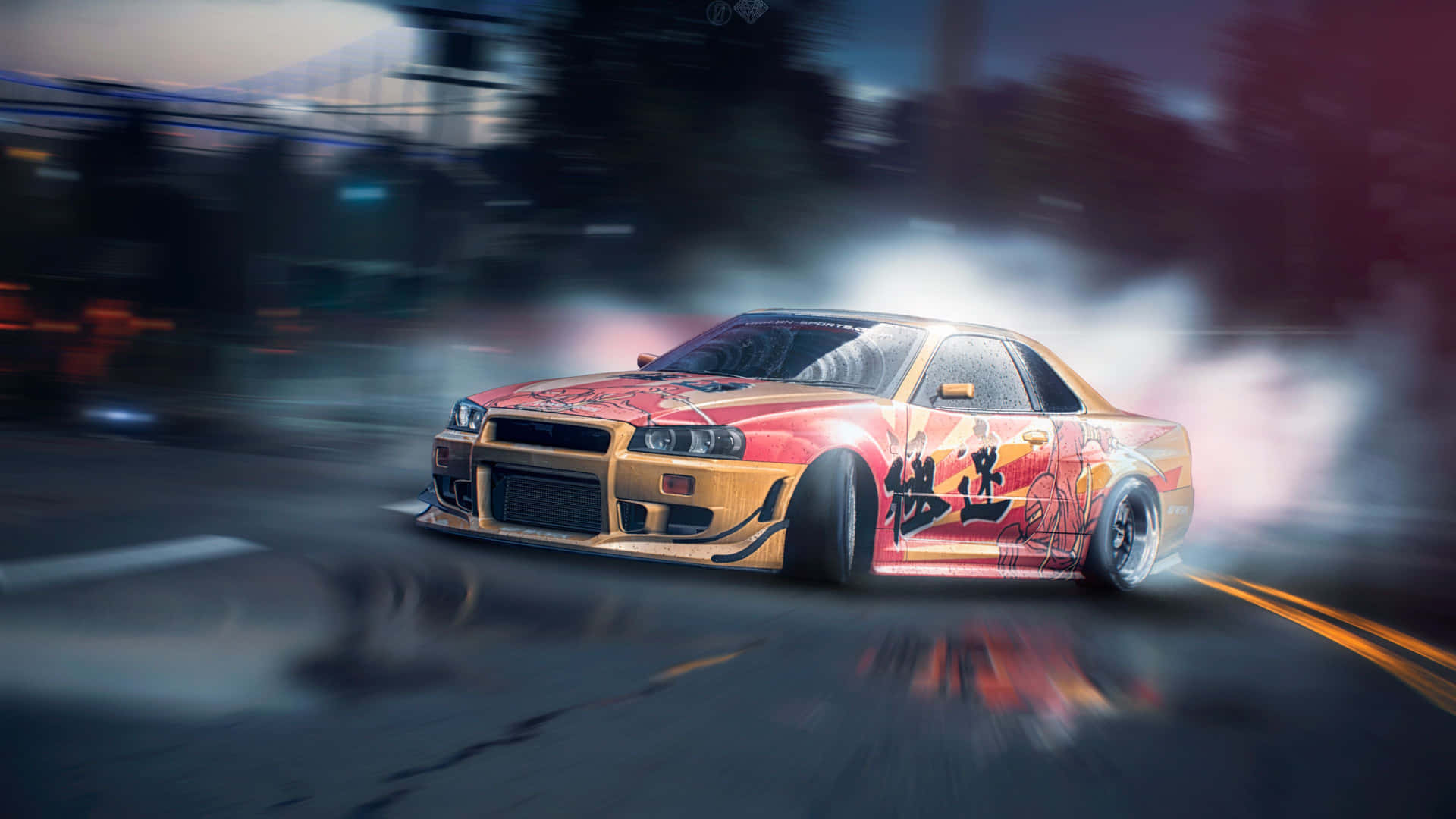 Nissan Skyline Gt R Street Racing Background