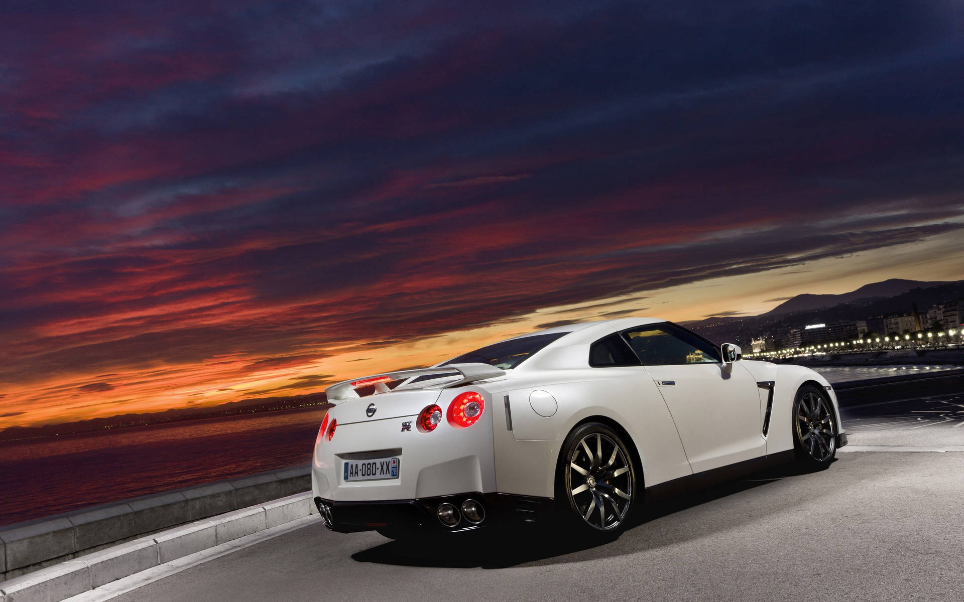 Nissan Skyline Gtr R35 Dark Sky Background