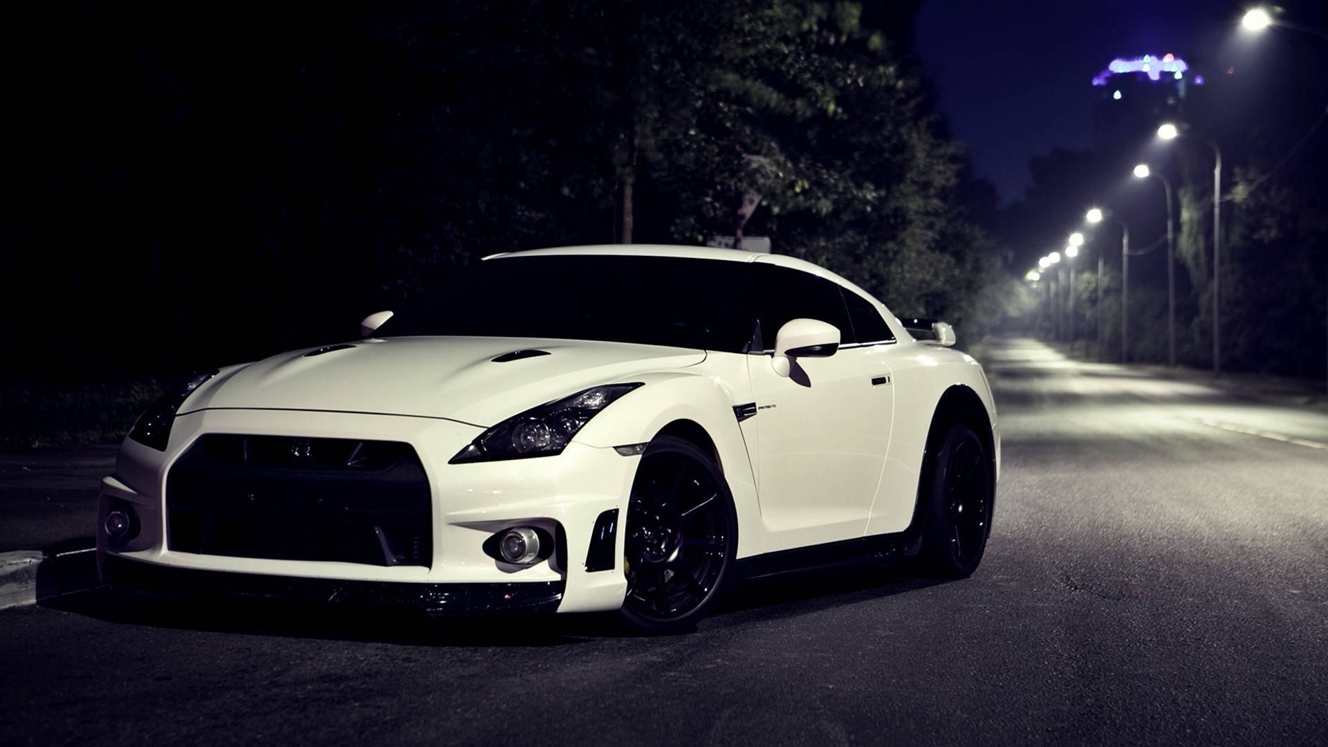 Nissan Skyline Gtr R35 Empty Road Front Background