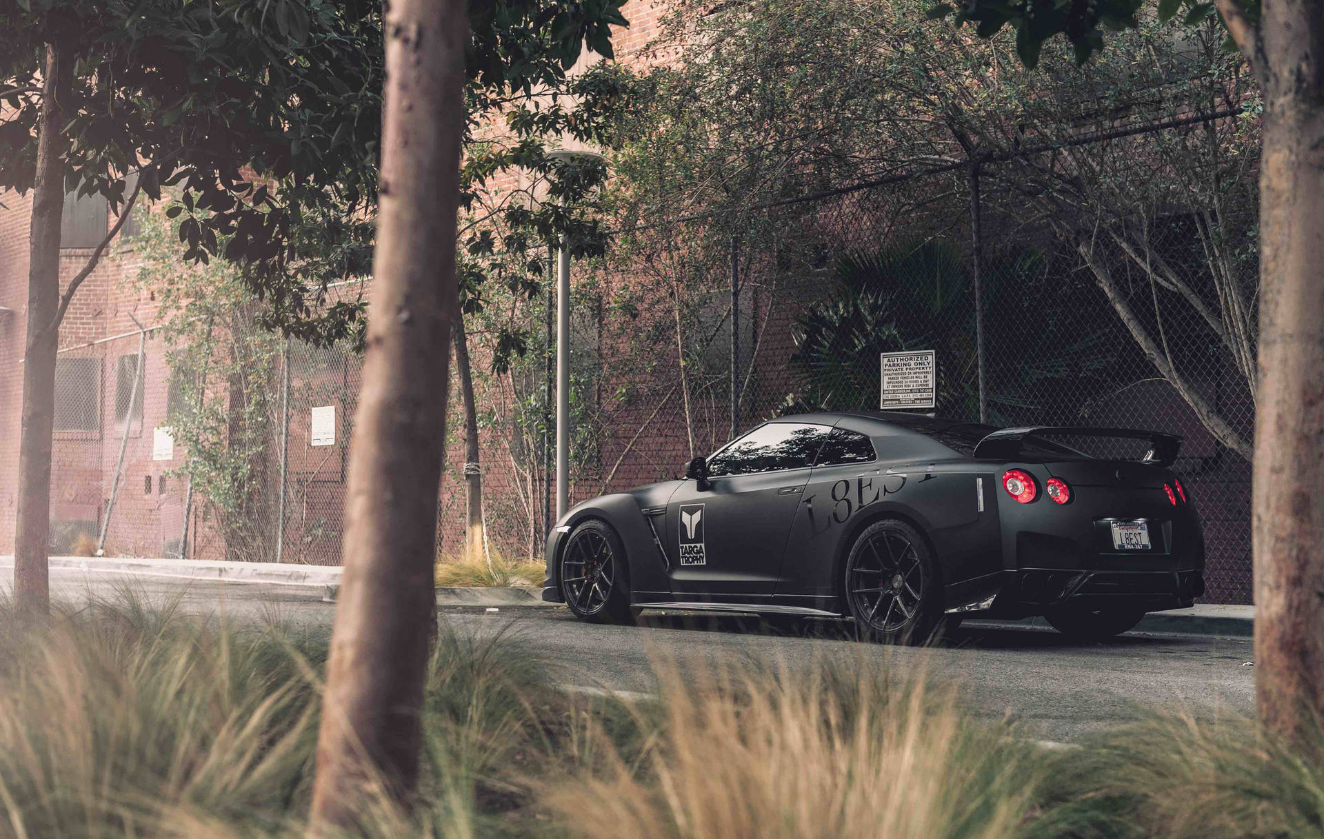 Nissan Skyline Gtr R35 Matte Black Background