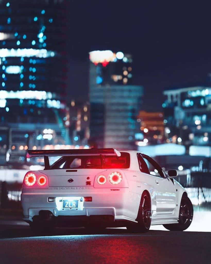 Nissan Skyline Iphone City Buildings Background