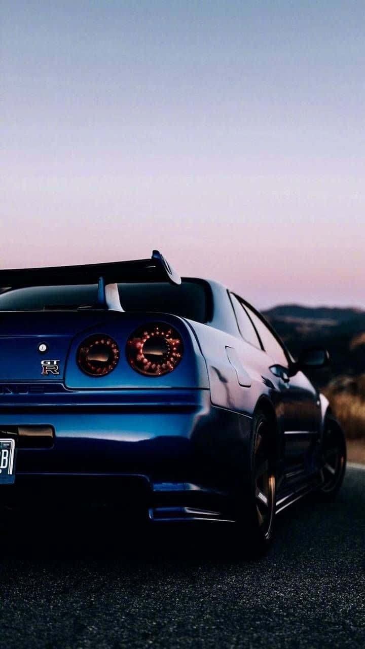 Nissan Skyline Iphone Purple Sky Background